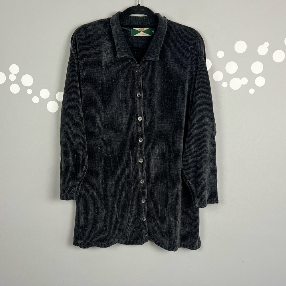 525 Vintage Knit Ribbed Button-Up Cardigan Sweater Size S